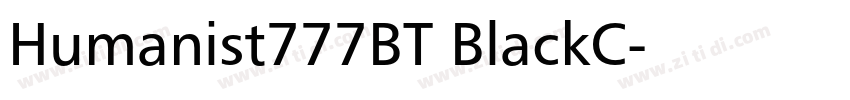 Humanist777BT BlackC字体转换